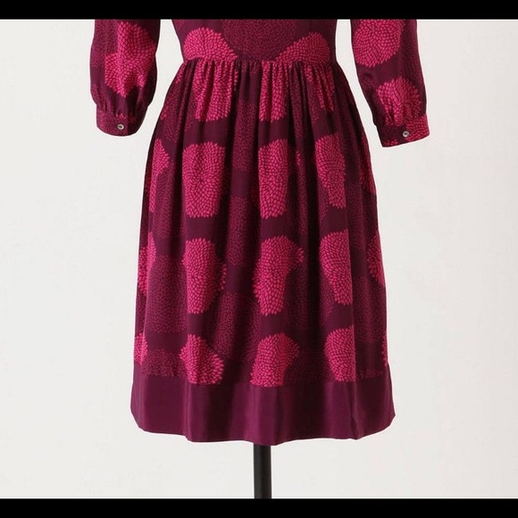 Girls from Savoy Silk Purple Flowers dress - Picture 3 of 4